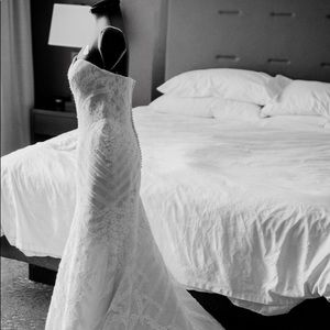 Custom wedding dress with custom veil